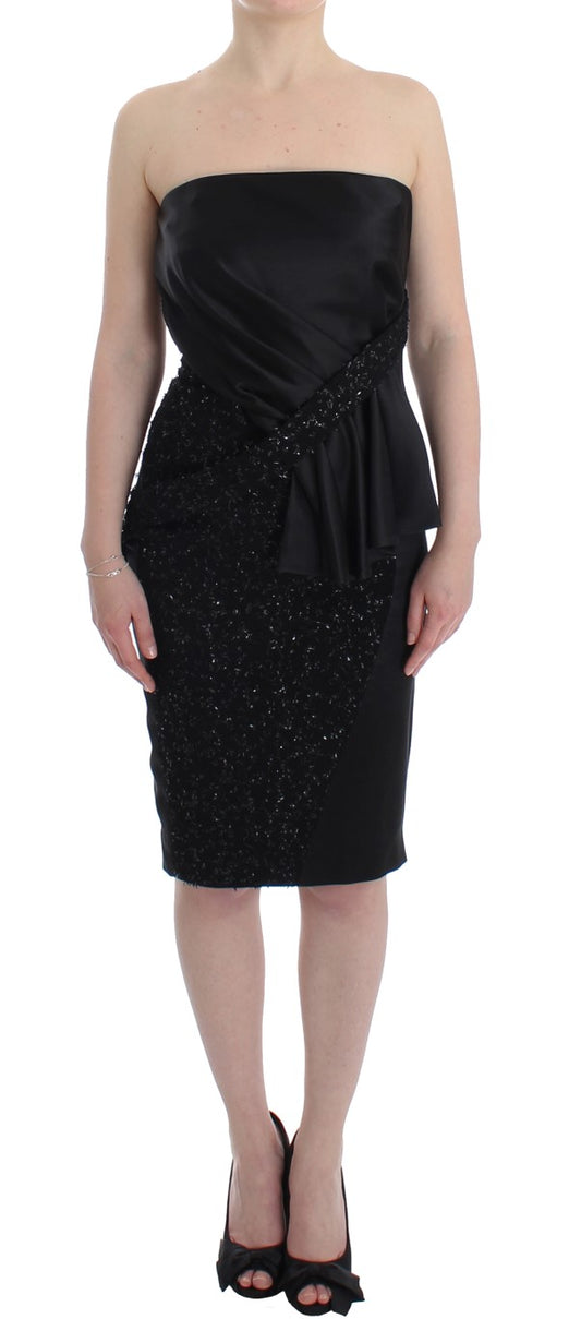 Masha Ma Black Strapless Embellished Pencil Dress $1320.00 Masha Ma Luzworld