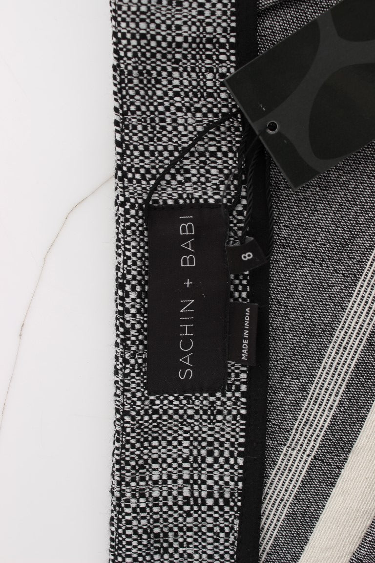 Sachin & Babi Gray Black Liza Leather Straight Pencil $904.00 Sachin & Babi Luzworld