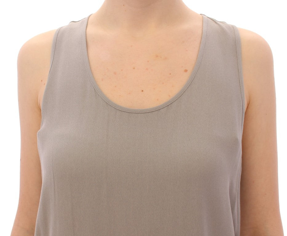 Comeforbreakfast Gray Viscose Tank Top Shirt Blouse $254.00 Comeforbreakfast Luzworld