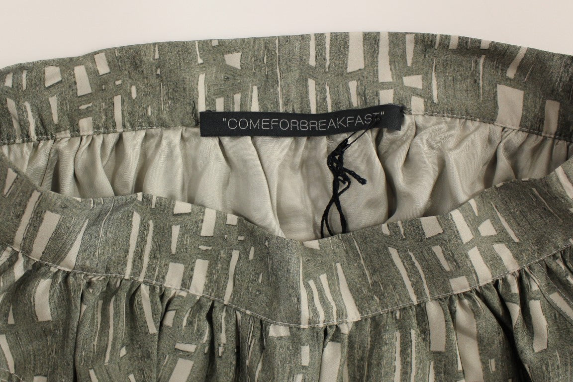 Comeforbreakfast Gray Mini Short A-Line Skirt $608.00 Comeforbreakfast Luzworld