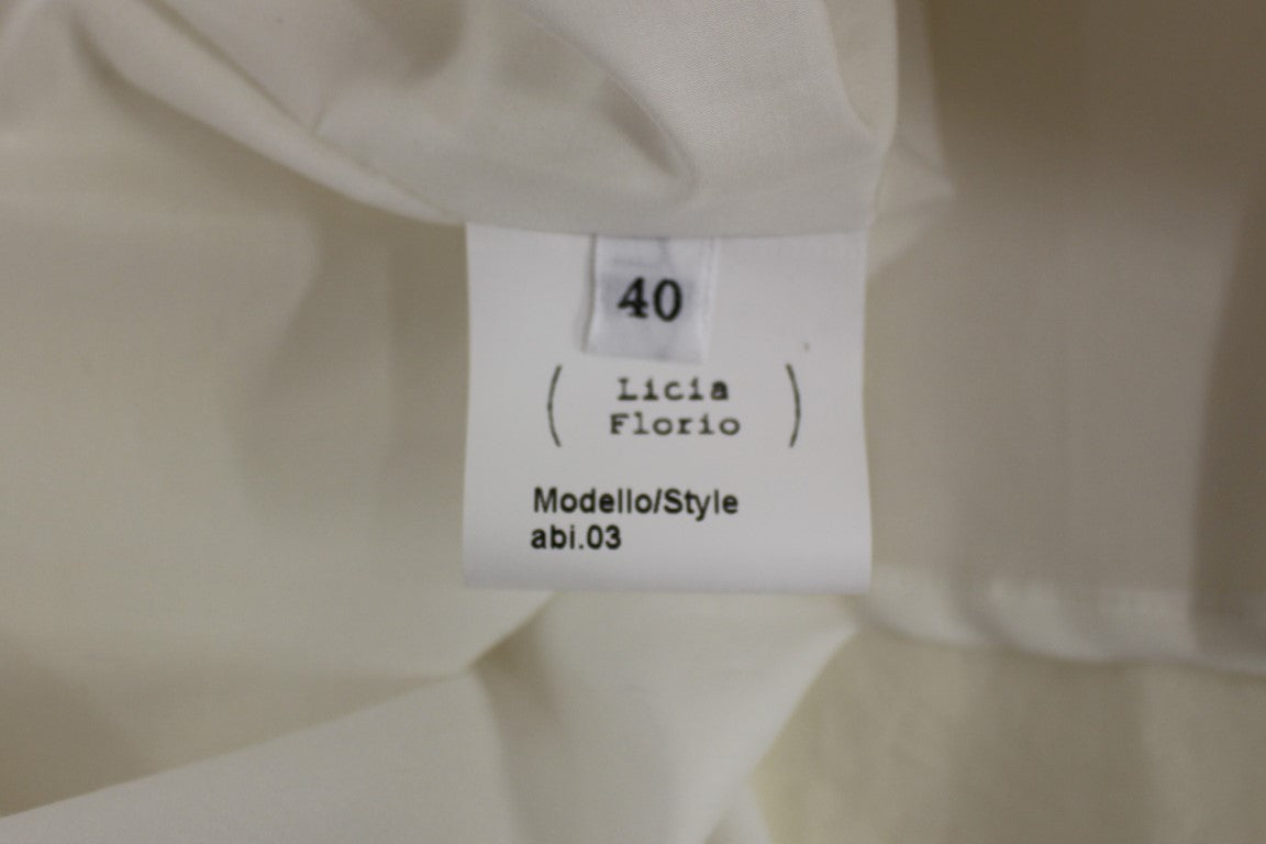 Licia Florio White Halterneck Knee Length Tea Dress $672.00 Licia Florio Luzworld