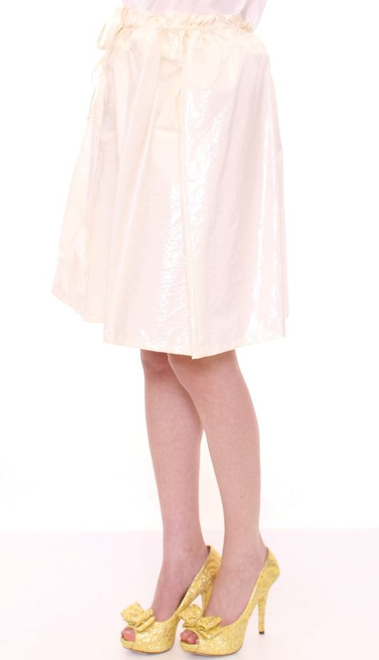 Licia Florio White Above-Knee Stretch Waist Strap Skirt $620.00 Licia Florio Luzworld