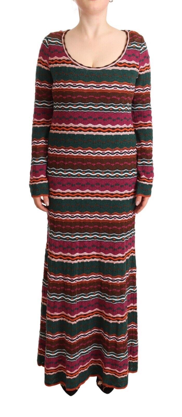 Missoni Multicolor Stripe Wool Knitted Maxi Sheath Dress $2030.00 Missoni Luzworld