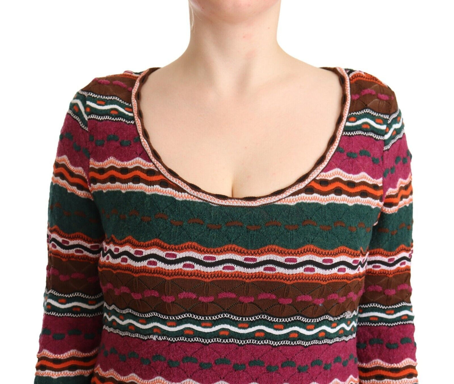 Missoni Multicolor Stripe Wool Knitted Maxi Sheath Dress $2030.00 Missoni Luzworld