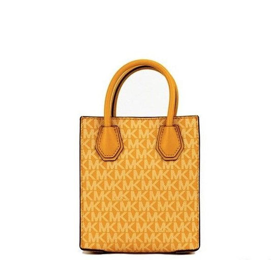 Michael Kors Mercer XS Honeycomb Gold Signature PVC North South Shopper Crossbody Bag $676.00 Michael Kors Luzworld