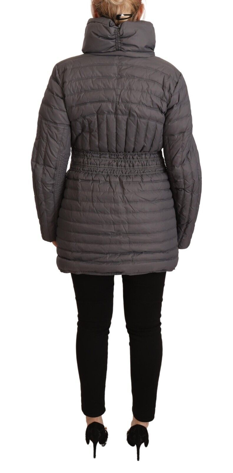 Roccobarocco Gray Quilted Long Sleeves Logo Patch Full Zip Jacket $1454.00 Roccobarocco Luzworld