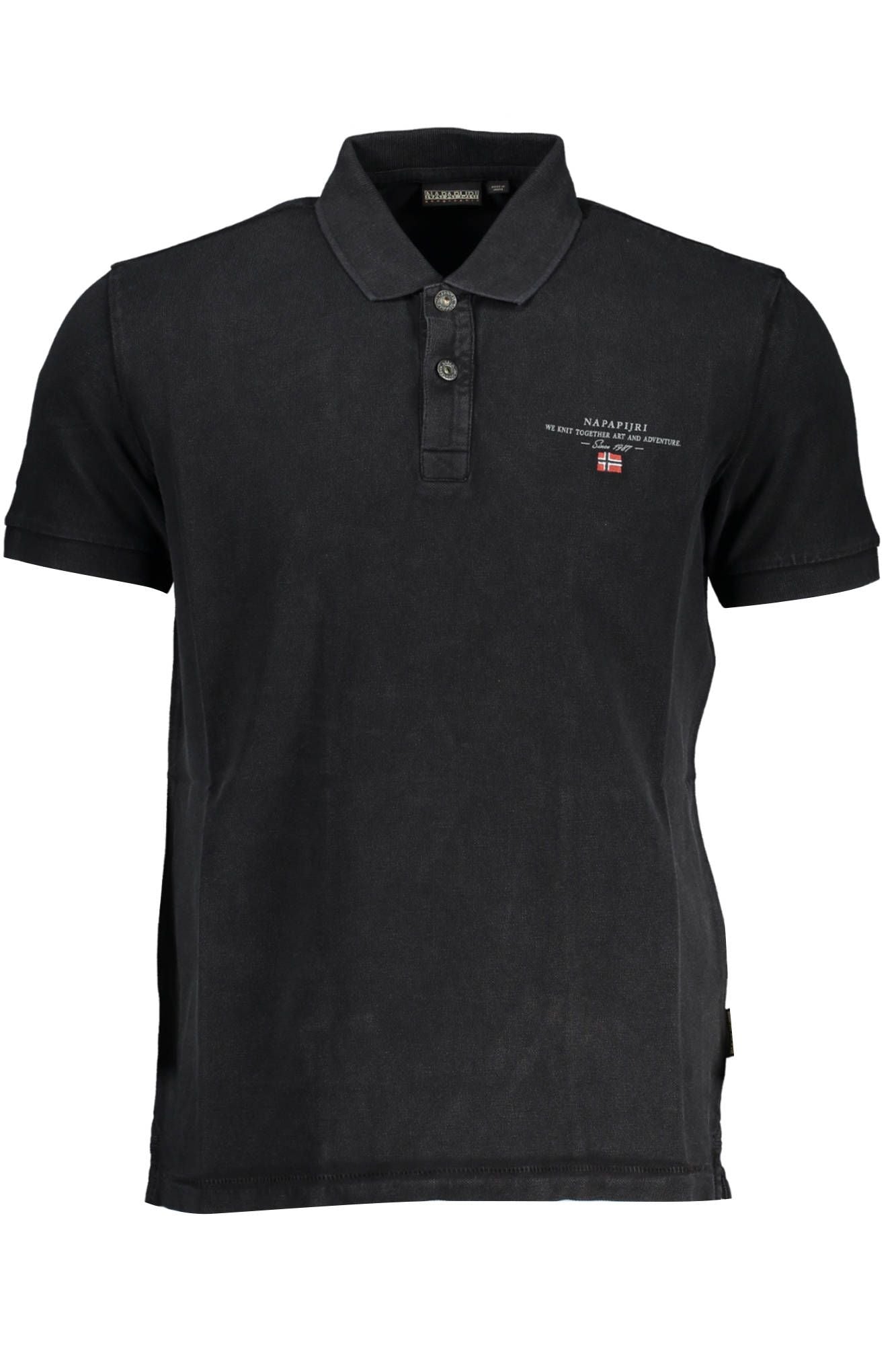 Napapijri Classic Black Embroidered Polo Shirt $163.00 Napapijri Luzworld