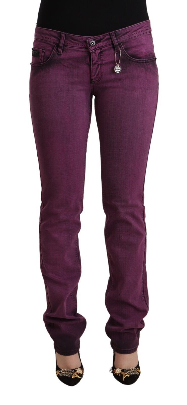 Costume National Purple Cotton Stretch Slim Fit Denim Jeans $869.00 Costume National Luzworld