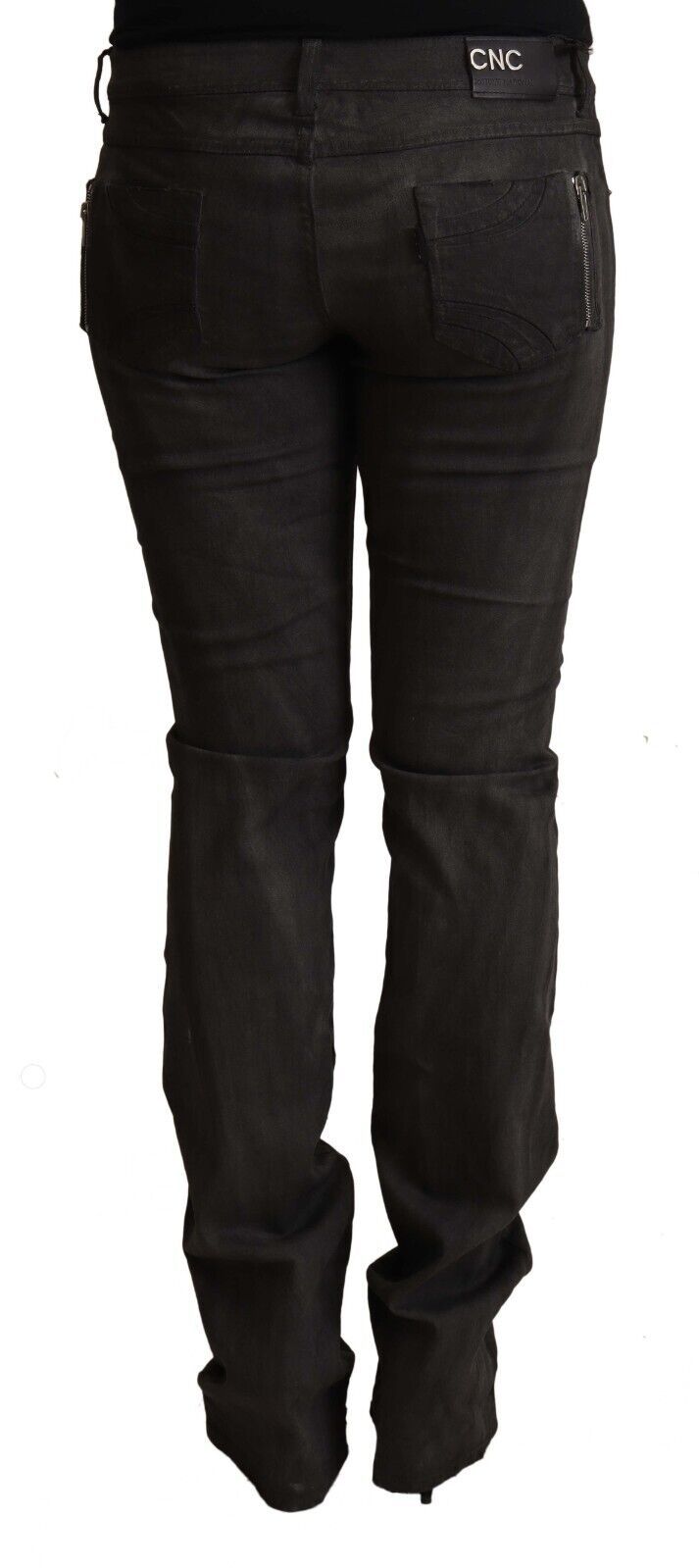 Costume National Black Cotton Mid Waist Skinny Pants $611.00 Costume National Luzworld
