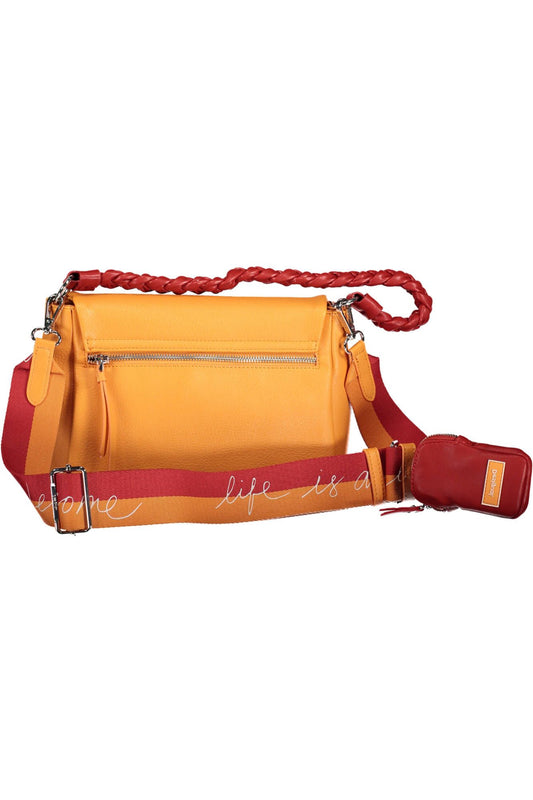 Desigual Chic Orange Shoulder Bag with Contrasting Details $162.00 Desigual Luzworld