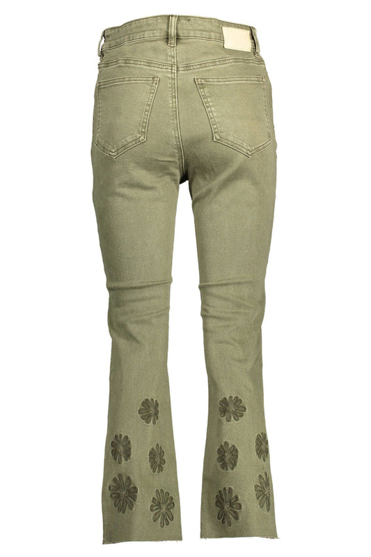 Desigual Green Cotton Women Jeans $197.00 Desigual Luzworld
