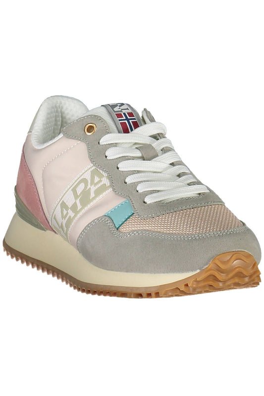 Napapijri Chic Pink Laced Sneakers with Logo Detail $220.00 Napapijri Luzworld