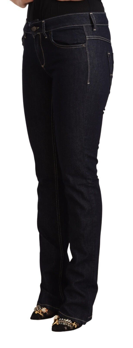 GF Ferre Black Cotton Stretch Low Waist Skinny Denim Jeans $584.00 GF Ferre Luzworld