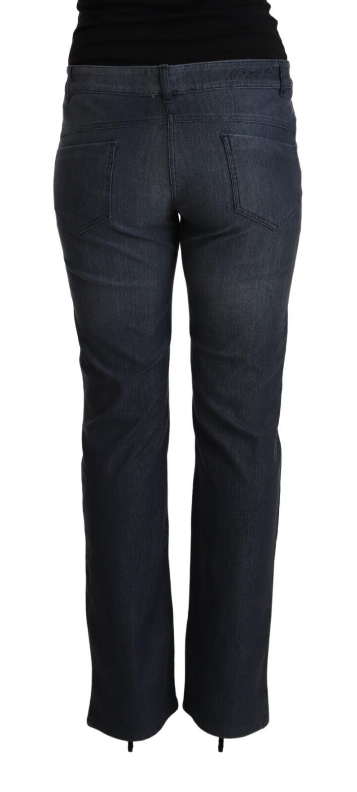 MARGHI LO' Dark Blue Cotton Straight Denim Jeans $674.00 MARGHI LO' Luzworld