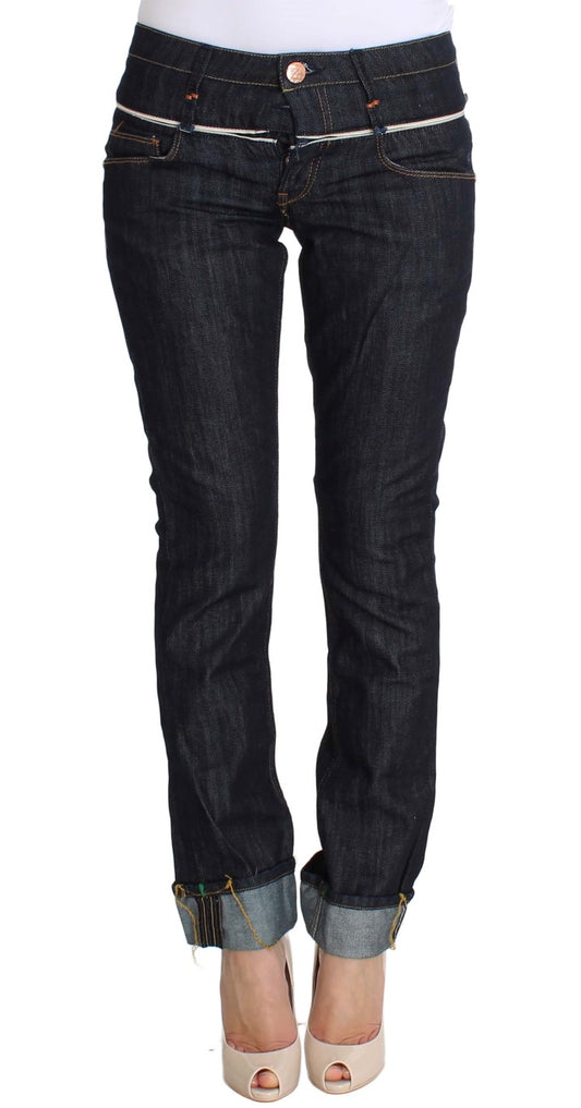 Acht Blue Denim Cotton Bottoms Straight Fit Jeans $473.00 Acht Luzworld