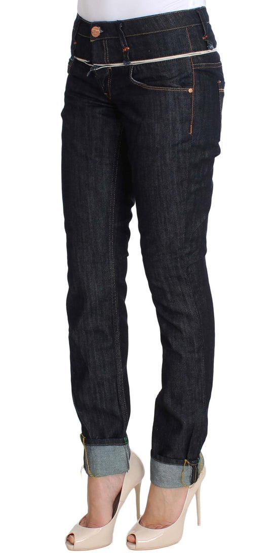 Acht Blue Denim Cotton Bottoms Straight Fit Jeans $473.00 Acht Luzworld