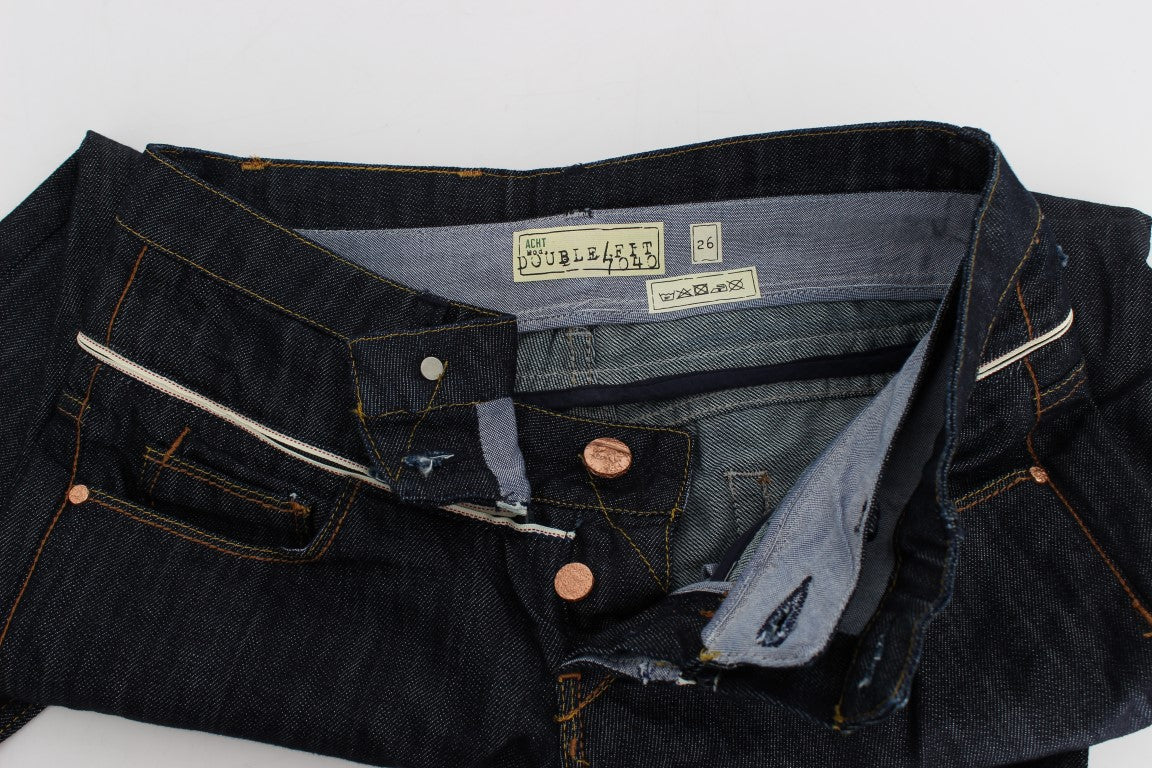 Acht Blue Denim Cotton Bottoms Straight Fit Jeans $473.00 Acht Luzworld