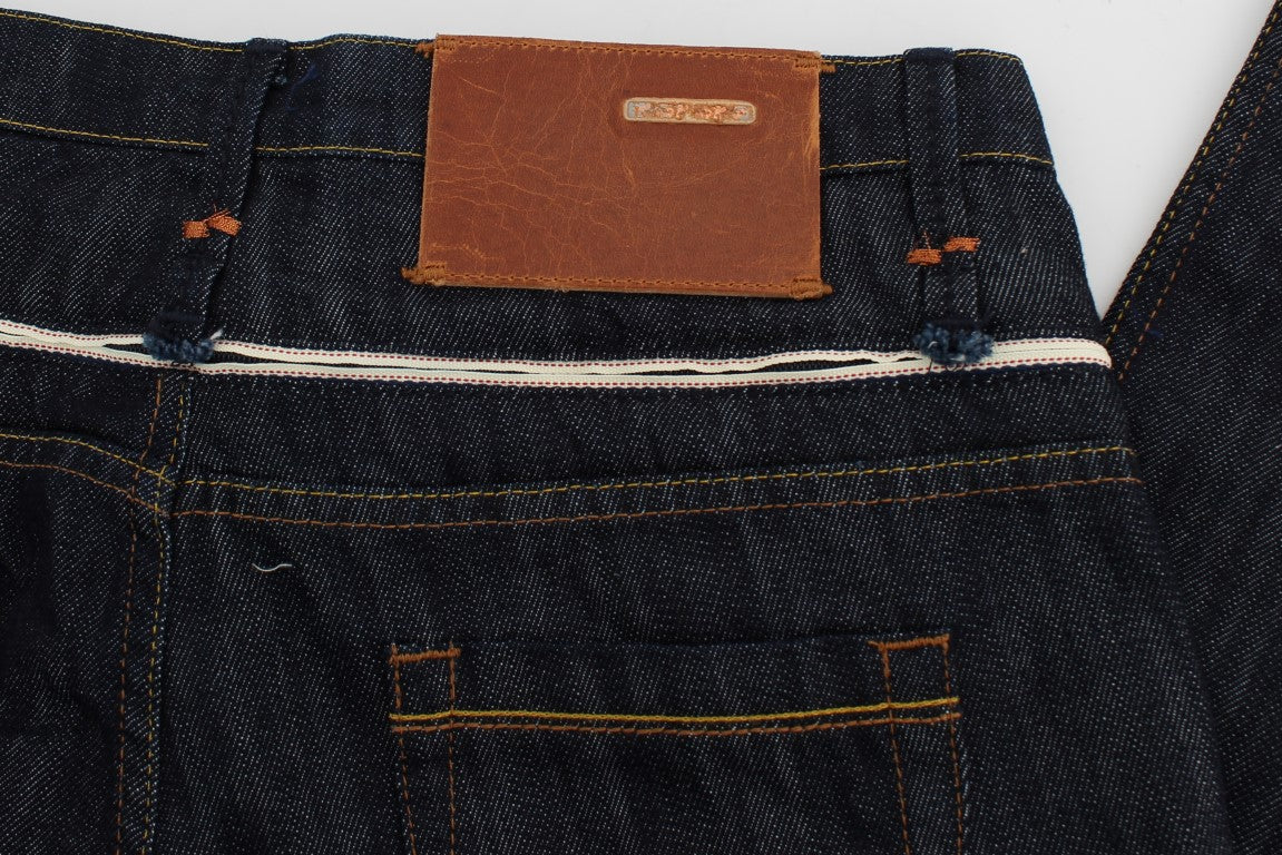 Acht Blue Denim Cotton Bottoms Straight Fit Jeans $473.00 Acht Luzworld