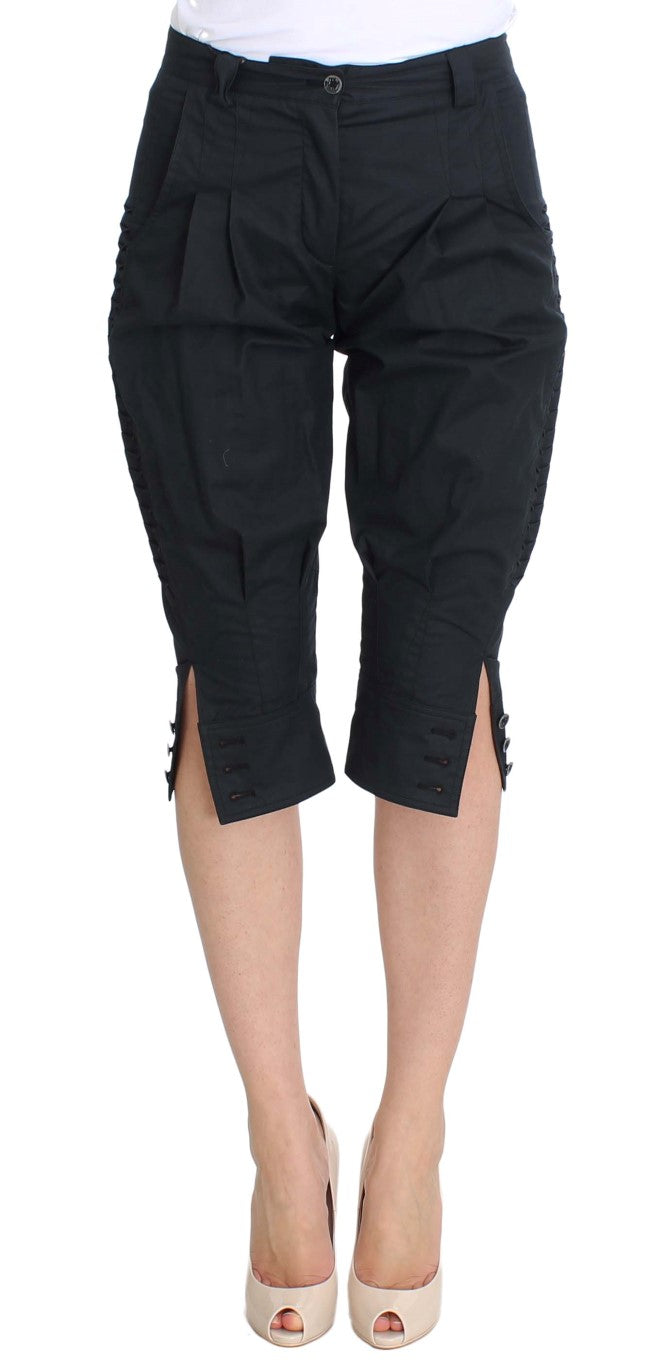 Ermanno Scervino Blue Cotton 3/4 Length Pants $613.00 Ermanno Scervino Luzworld