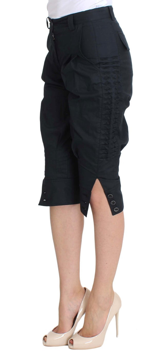 Ermanno Scervino Blue Cotton 3/4 Length Pants $613.00 Ermanno Scervino Luzworld