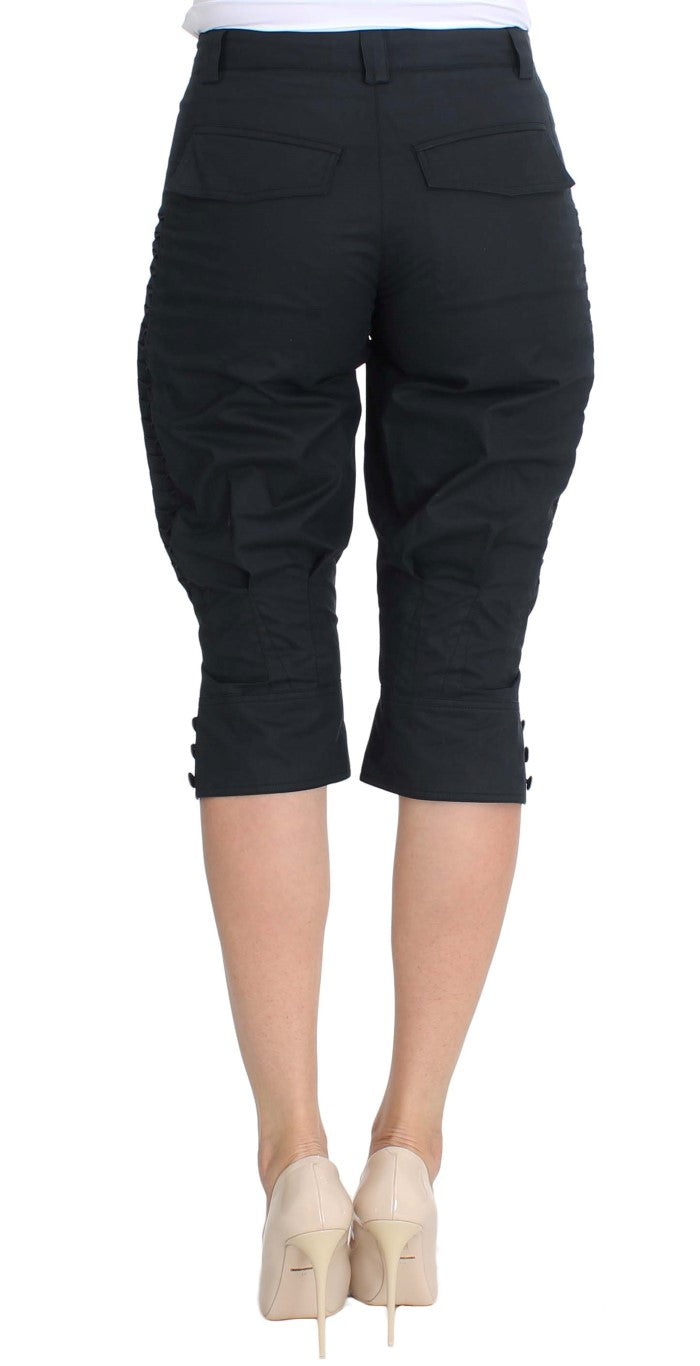 Ermanno Scervino Blue Cotton 3/4 Length Pants $613.00 Ermanno Scervino Luzworld