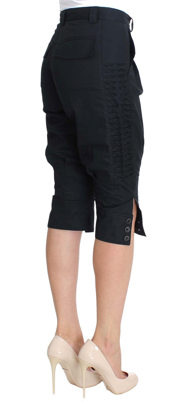 Ermanno Scervino Blue Cotton 3/4 Length Pants $613.00 Ermanno Scervino Luzworld