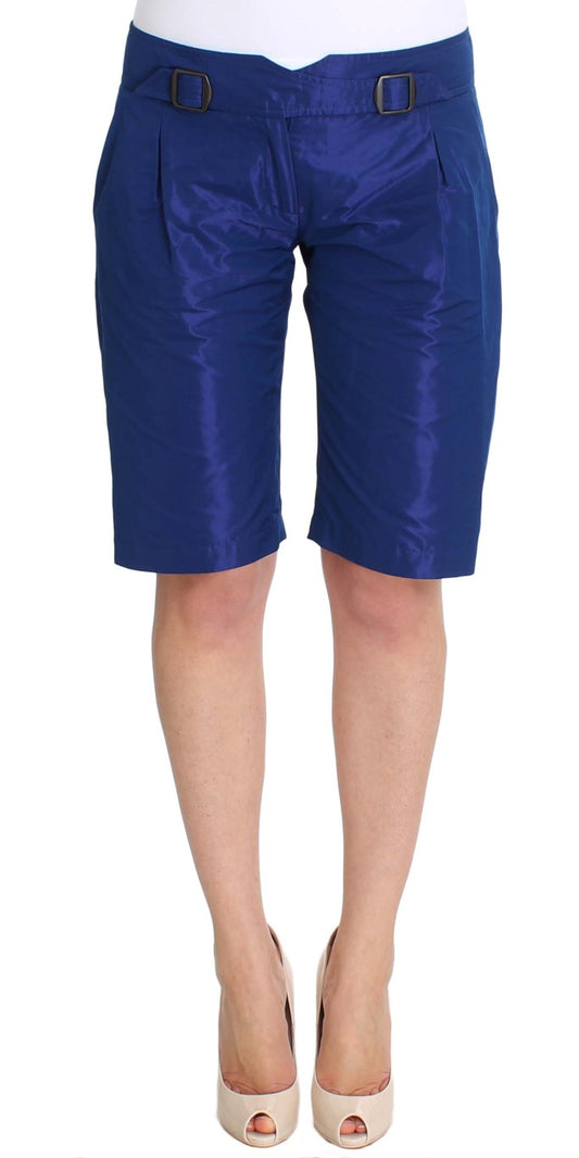 Ermanno Scervino Blue Above Knees Bermuda Shorts $530.00 Ermanno Scervino Luzworld