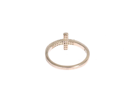Nialaya Silver CZ Cross 925 Ring $181.00 Nialaya Luzworld