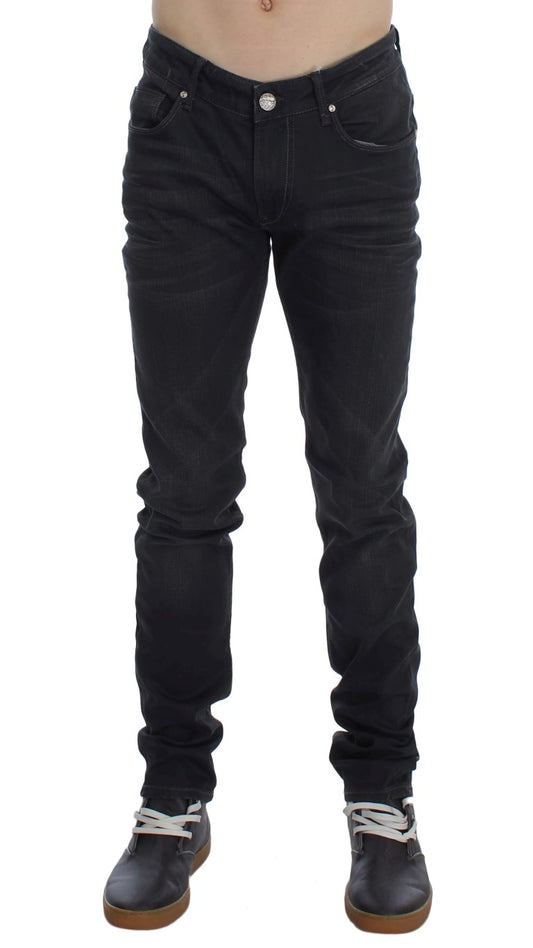 Acht Gray Cotton Stretch Slim Fit Jeans $224.00 Acht Luzworld