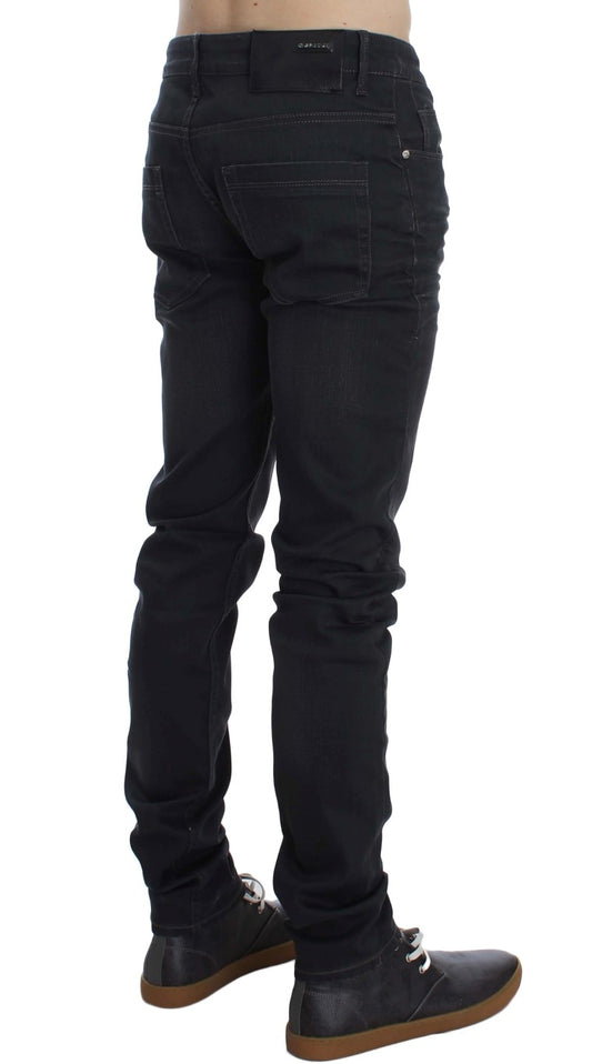Acht Gray Cotton Stretch Slim Fit Jeans $224.00 Acht Luzworld