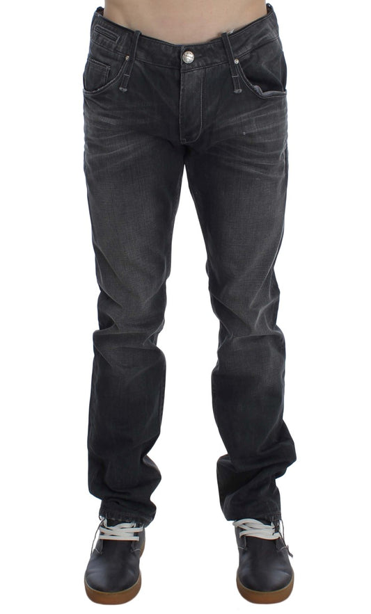 Acht Gray Cotton Regular Low Fit Jeans $224.00 Acht Luzworld