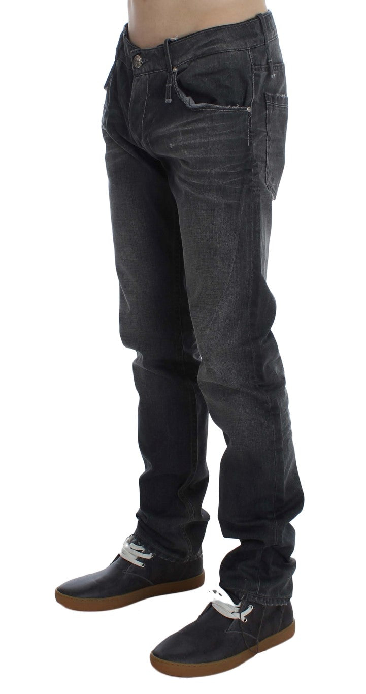 Acht Gray Cotton Regular Low Fit Jeans $224.00 Acht Luzworld