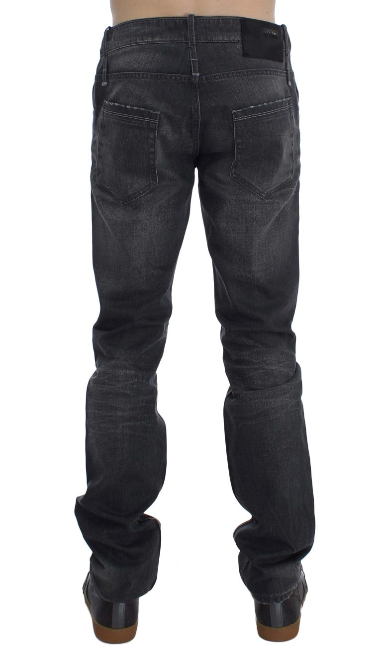 Acht Gray Cotton Regular Low Fit Jeans $224.00 Acht Luzworld
