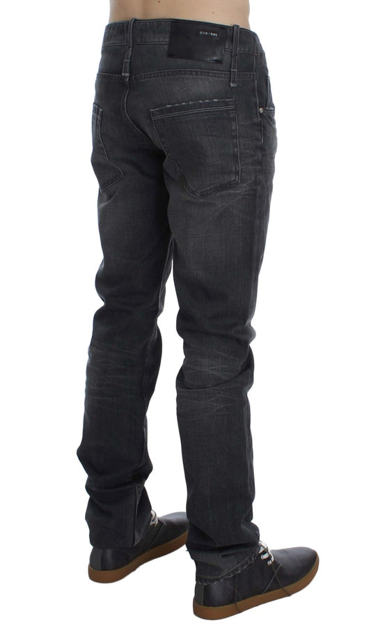 Acht Gray Cotton Regular Low Fit Jeans $224.00 Acht Luzworld