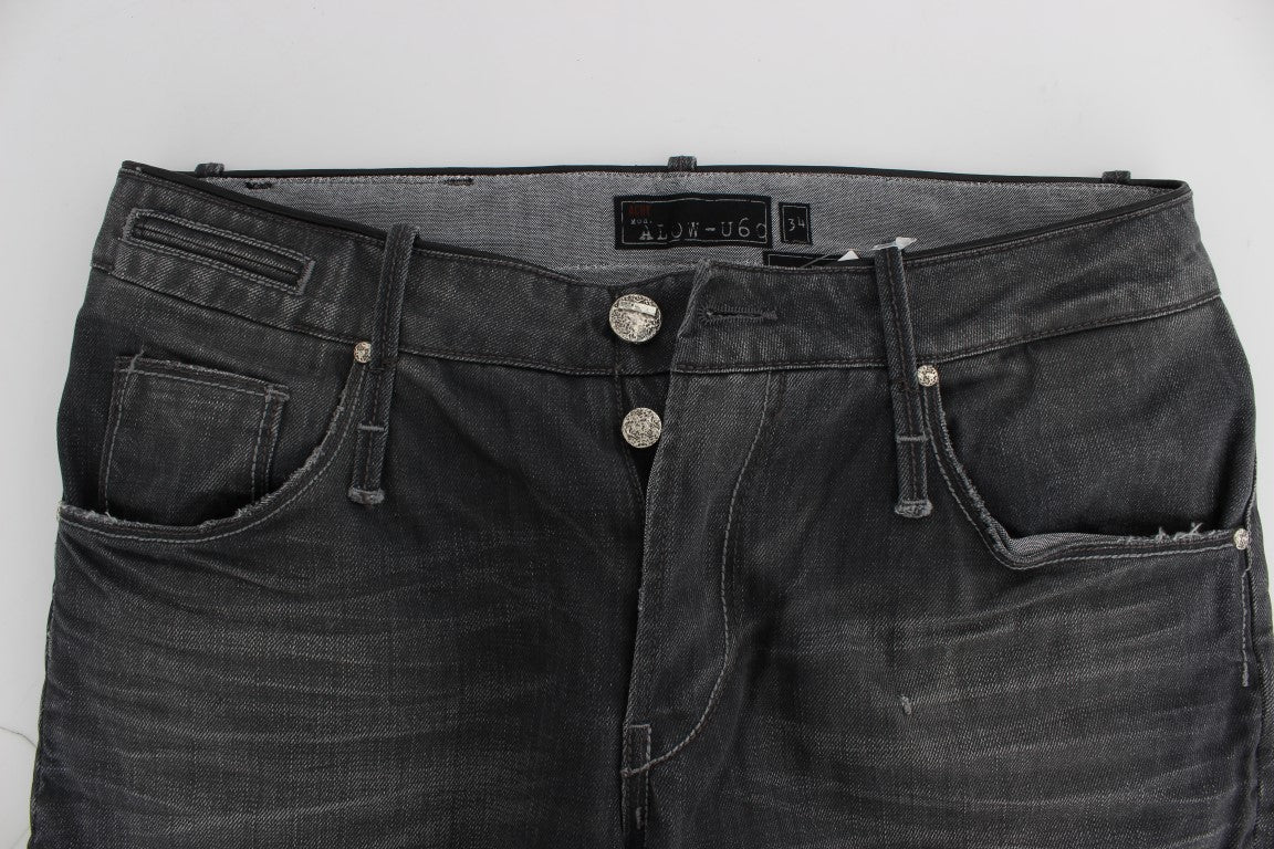 Acht Gray Cotton Regular Low Fit Jeans $224.00 Acht Luzworld