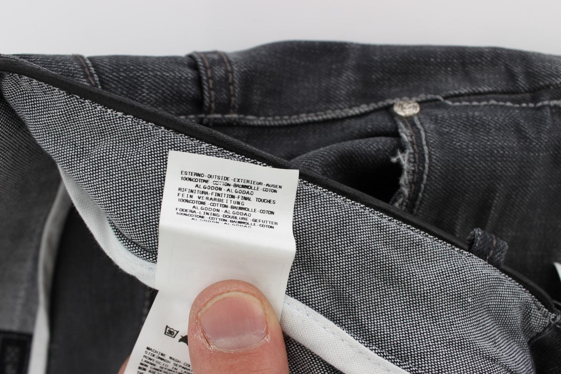 Acht Gray Cotton Regular Low Fit Jeans $224.00 Acht Luzworld