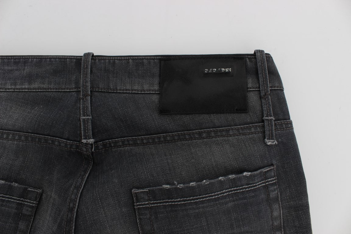Acht Gray Cotton Regular Low Fit Jeans $224.00 Acht Luzworld
