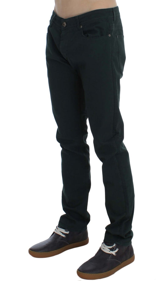 Ermanno Scervino Green Cotton Denim Stretch Straight Fit Jeans $649.00 Ermanno Scervino Luzworld