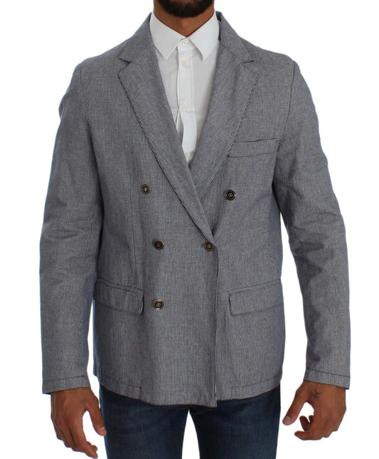 Master Coat Blue Double Breasted Regular Fit Blazer $684.00 Master Coat Luzworld