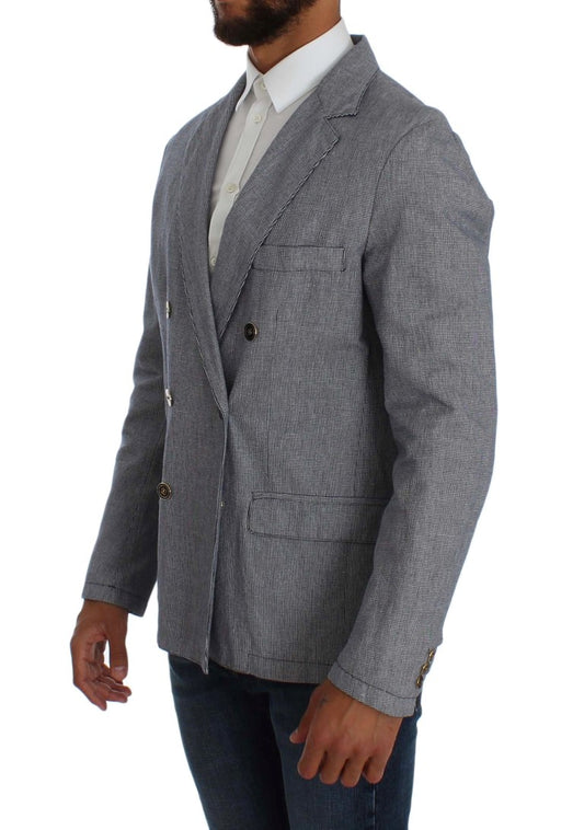 Master Coat Blue Double Breasted Regular Fit Blazer $684.00 Master Coat Luzworld