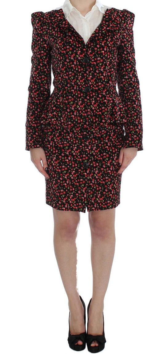 BENCIVENGA Black Multicolor Floral Suit $916.00 BENCIVENGA Luzworld