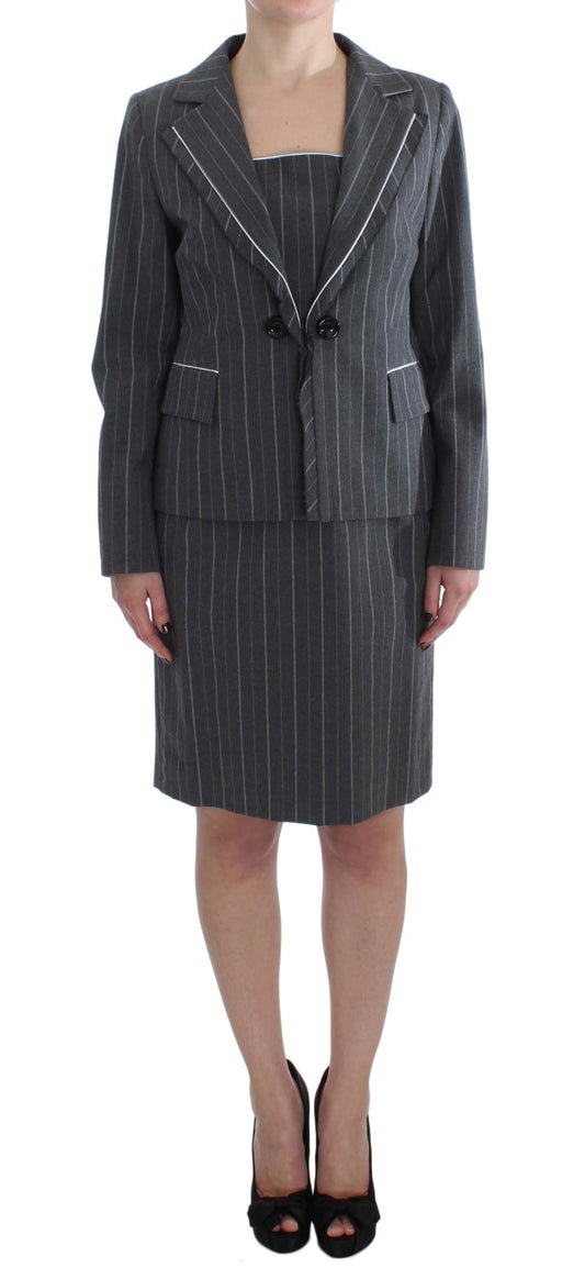 BENCIVENGA Gray Stretch Suit Sheath Dress & Blazer Set $1338.00 BENCIVENGA Luzworld