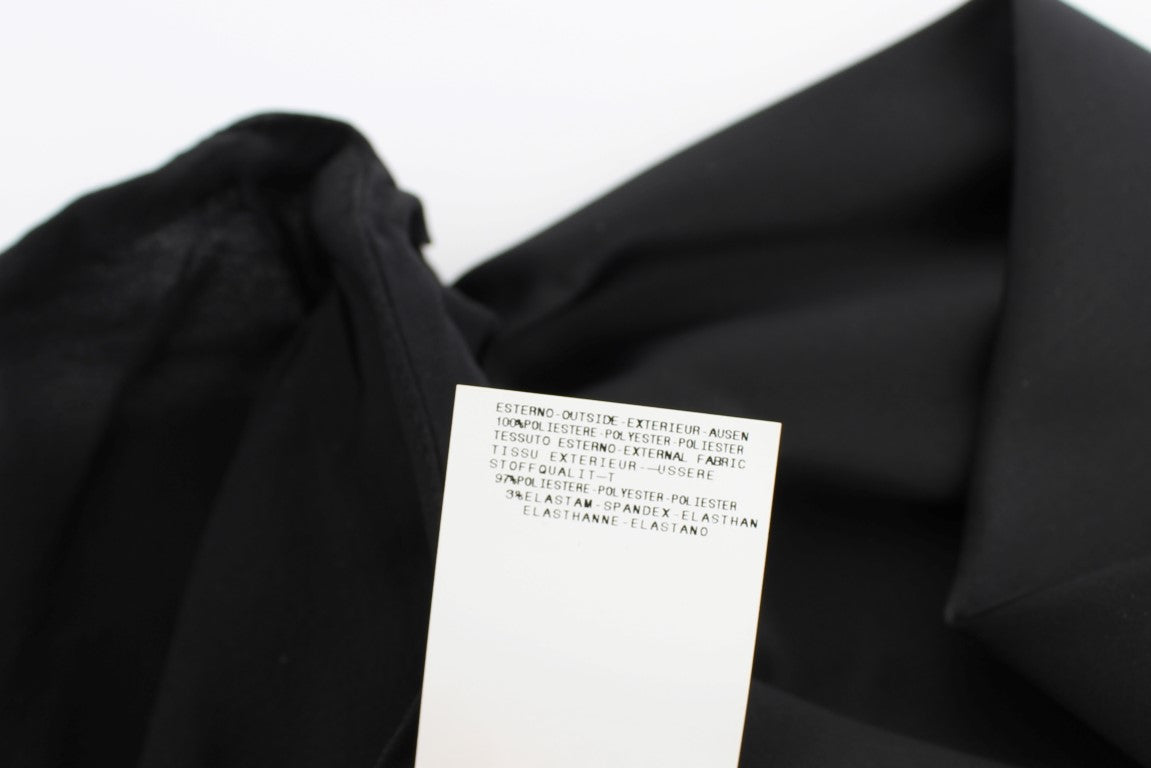 Exte Black Neck Wrap Top Blouse $496.00 Exte Luzworld