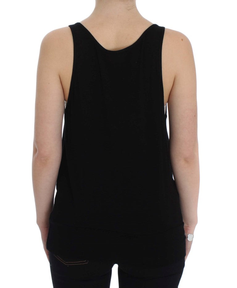 PLEIN SUD Black Stretch Sleeveless Blouse $172.00 PLEIN SUD Luzworld