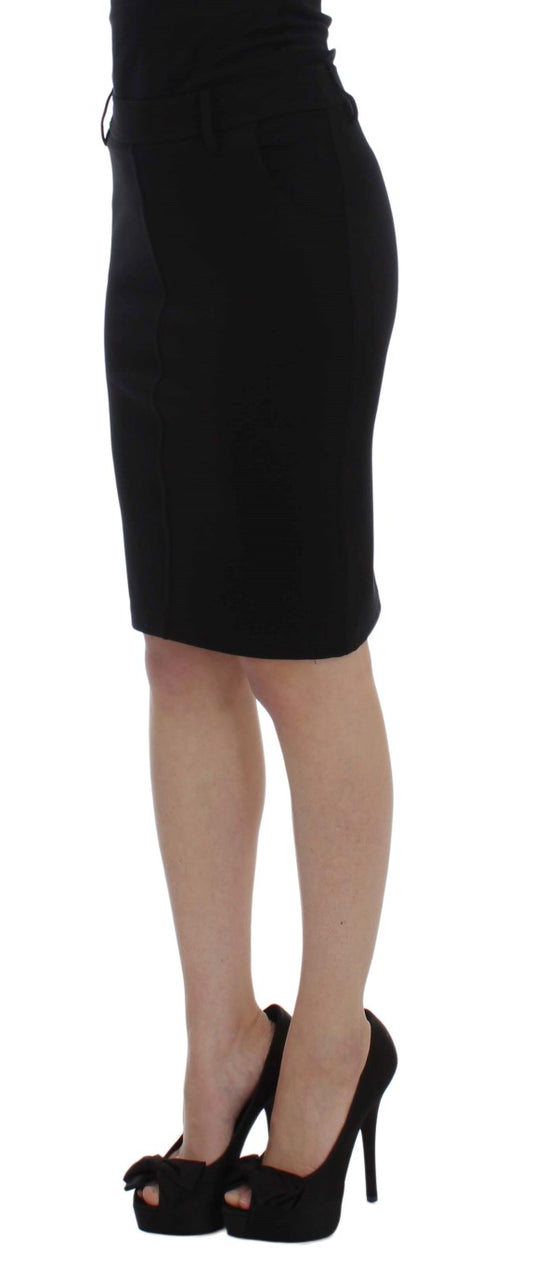 PLEIN SUD Black Straight Pencil Skirt $589.00 PLEIN SUD Luzworld