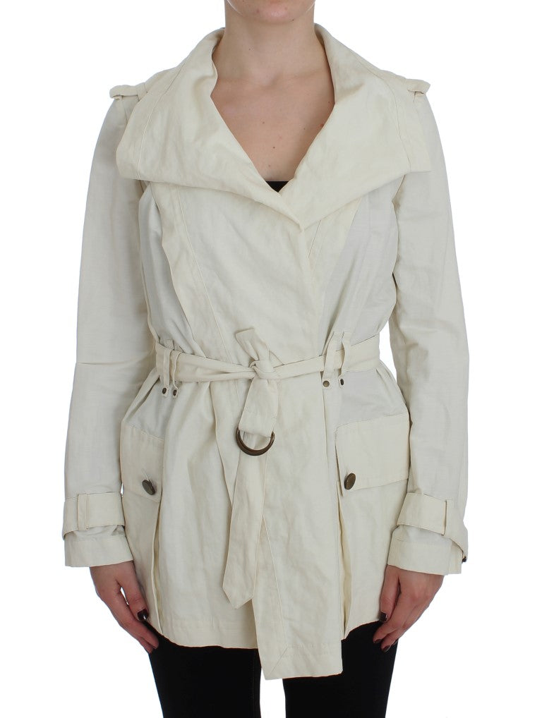 PLEIN SUD White Trench Coat Jacket $893.00 PLEIN SUD Luzworld