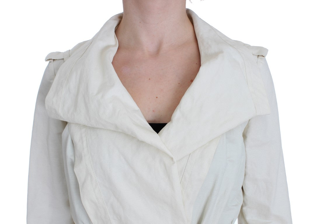 PLEIN SUD White Trench Coat Jacket $893.00 PLEIN SUD Luzworld