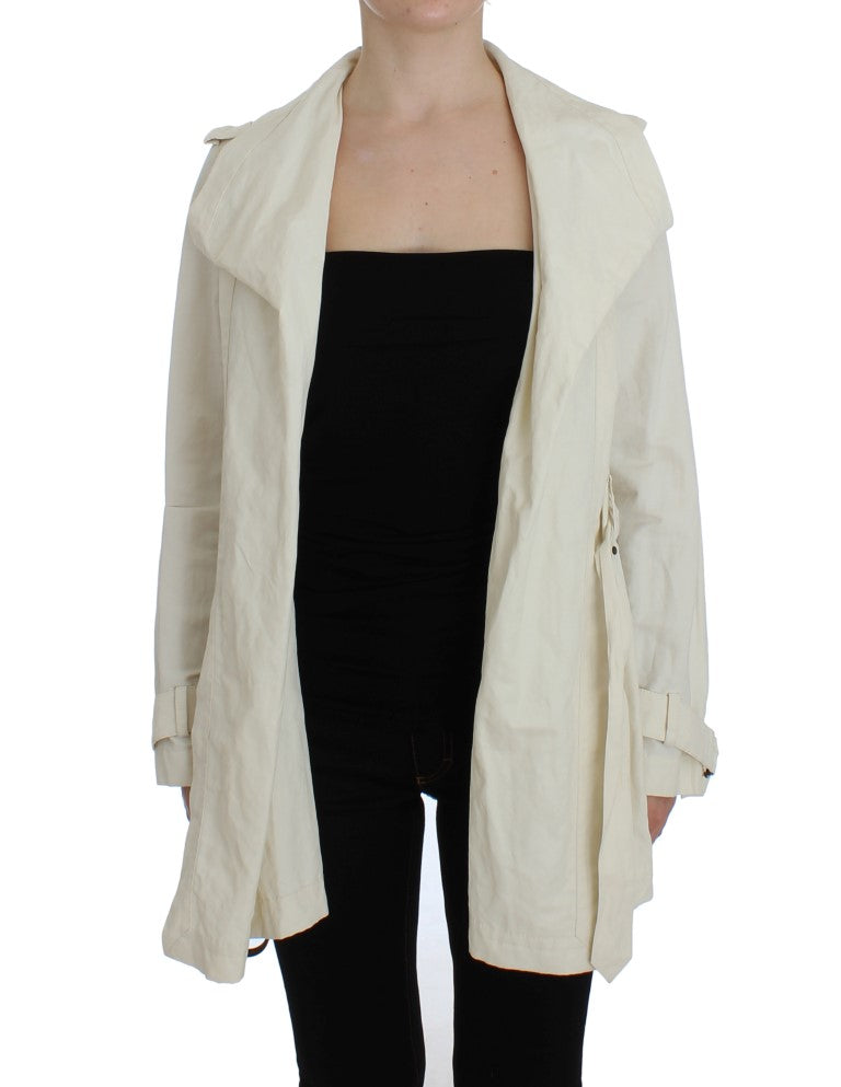 PLEIN SUD White Trench Coat Jacket $893.00 PLEIN SUD Luzworld