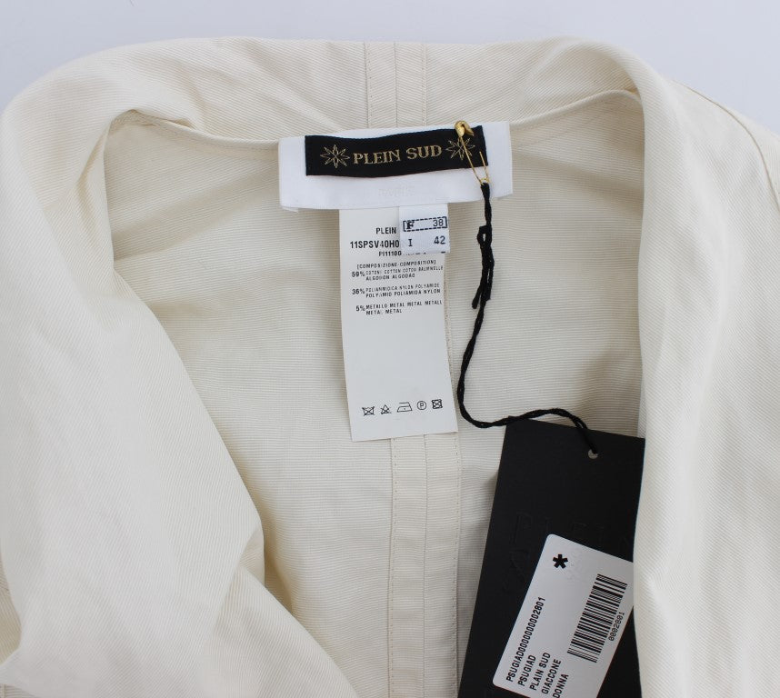 PLEIN SUD White Trench Coat Jacket $893.00 PLEIN SUD Luzworld