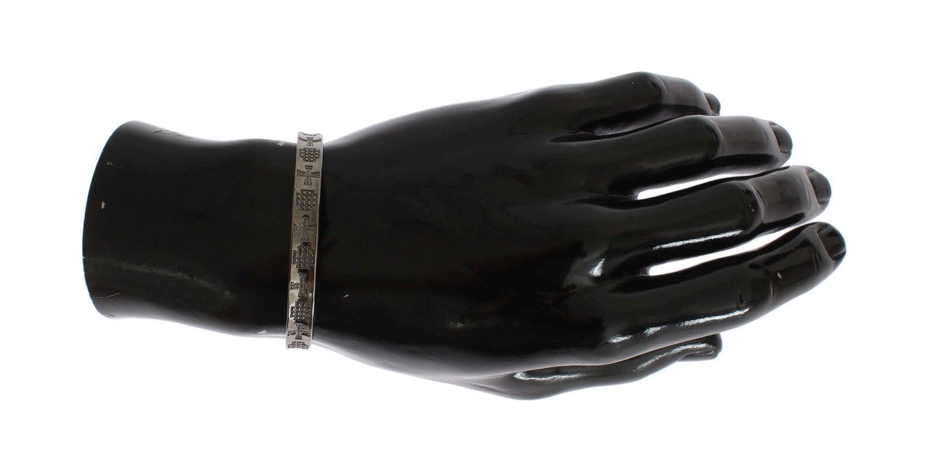 Nialaya Gray Rhodium 925 Silver Bangle Bracelet $601.00 Nialaya Luzworld